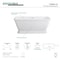 Aqua Eden Pedestal Bathtubs, 65.94 L, 30.5 W, White, Acrylic VTSQ663124 - alternate 4